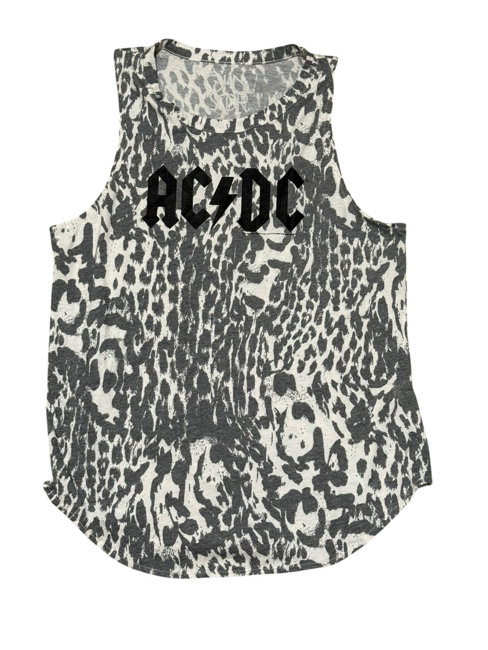 Chaser Black & White Leopard-Print Muscle Tank